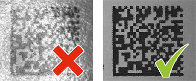 Data Matrix Code auf einer Karton-Umverpackung 